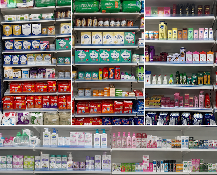 Multiple shelf collage